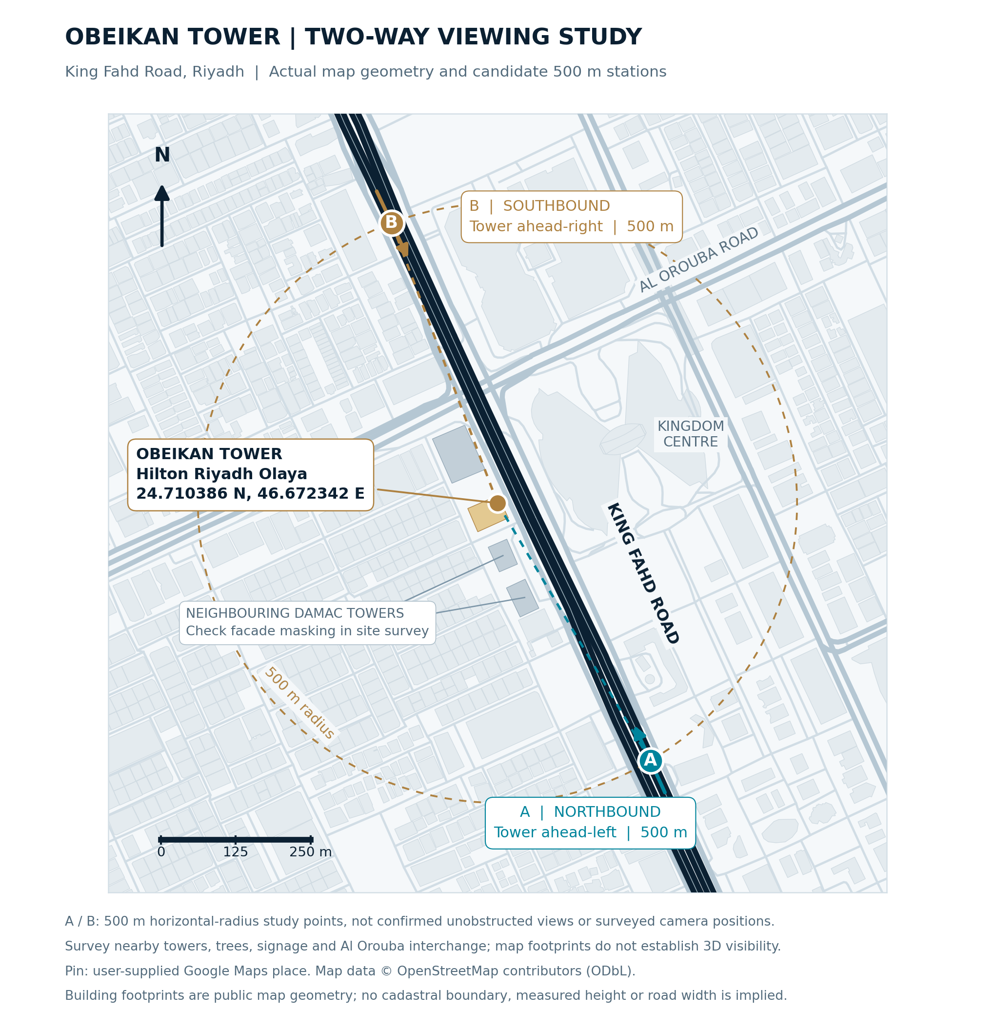 Two-way viewing study map